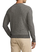 Birdseye Jacquard-Knit Cashmere Sweater