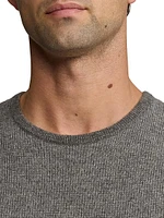 Birdseye Jacquard-Knit Cashmere Sweater