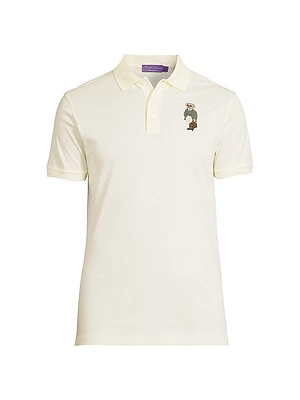 Custom-Slim-Fit Polo Bear Piqué Shirt