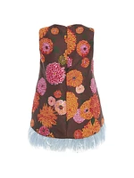 La Scala Top with Feathers
