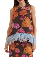 La Scala Top with Feathers