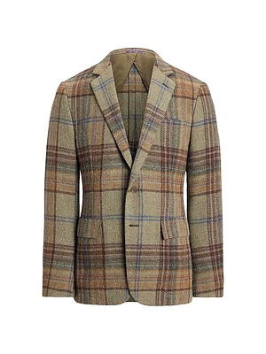 Kent Hand-Tailored Plaid Wool Sportcoat