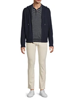 Wool-Cashmere Hooded Full-Zip Sweater