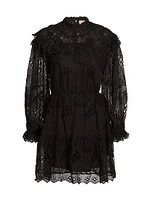 Flowered Organza Minidress