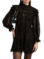 Flowered Organza Minidress
