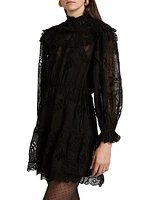 Flowered Organza Minidress