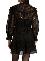 Flowered Organza Minidress