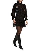 Flowered Organza Minidress