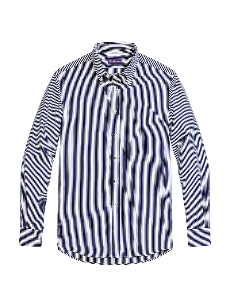 Bengal-Striped Cotton Poplin Shirt