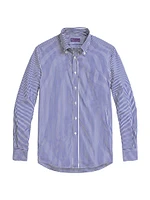 Bengal-Striped Cotton Poplin Shirt