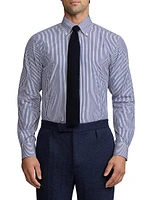 Bengal-Striped Cotton Poplin Shirt