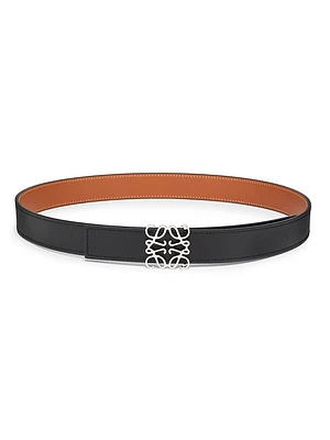 Anagram Reversible Smooth Leather Belt