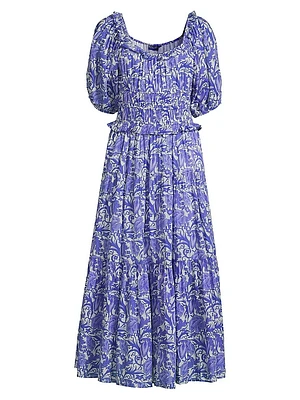 Percy Floral Pleated Maxi Dress