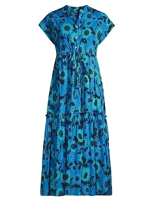Mumi Cap Sleeve Midi-Dress