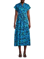 Mumi Cap Sleeve Midi-Dress