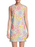 Airbella Floral Sequined Shift Dress