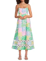 Haliey Floral Cotton Midi-Dress