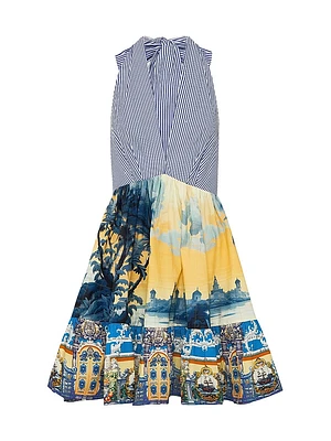 Halterneck Ruffle Hem Minidress