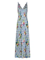 Floral Linen Maxi Slipdress
