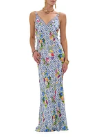 Floral Linen Maxi Slipdress