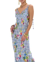 Floral Linen Maxi Slipdress