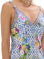 Floral Linen Maxi Slipdress