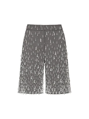 Embroidered Active Gabardine Bermuda Shorts
