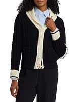 Baby Cable-Knit Wool Cardigan