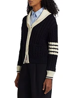 Baby Cable-Knit Wool Cardigan