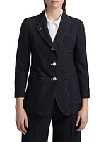 Elongated Patch Pocket Jacket