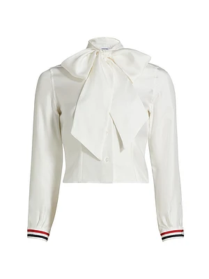 Bow Silk Twill Top
