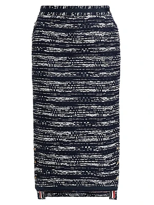 Melangè Tweed Pencil Skirt