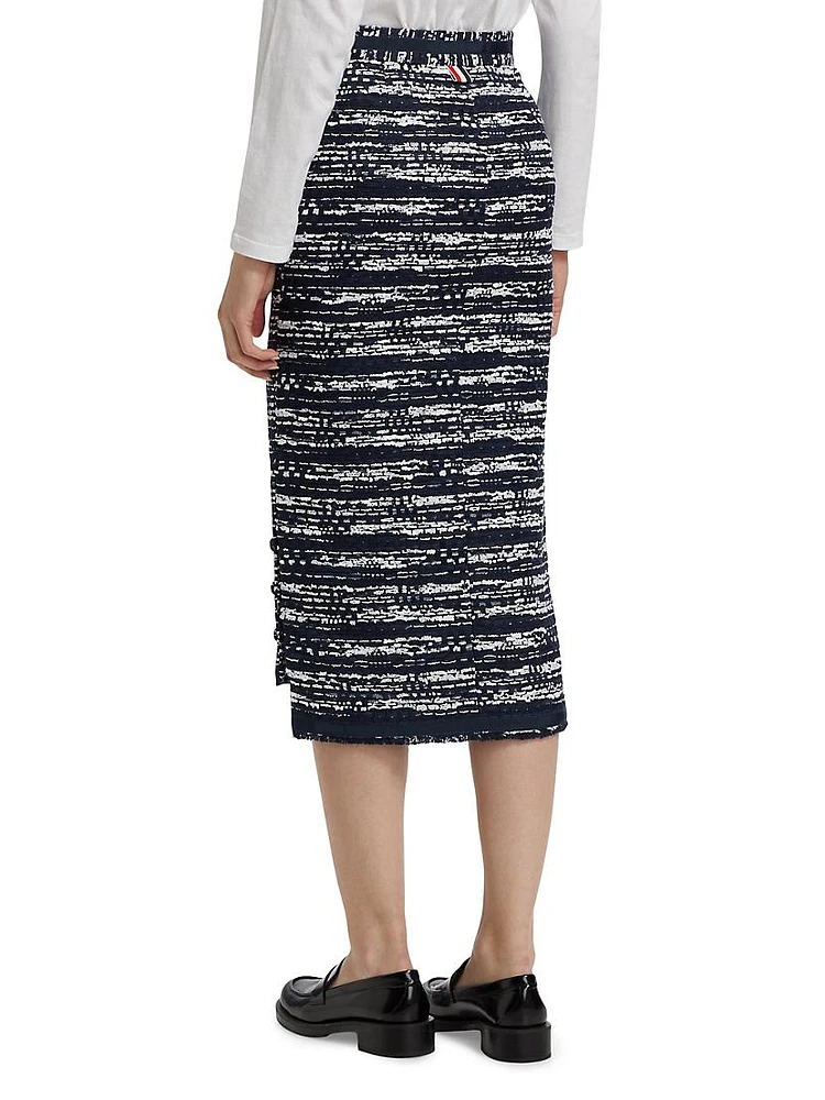 Melangè Tweed Pencil Skirt