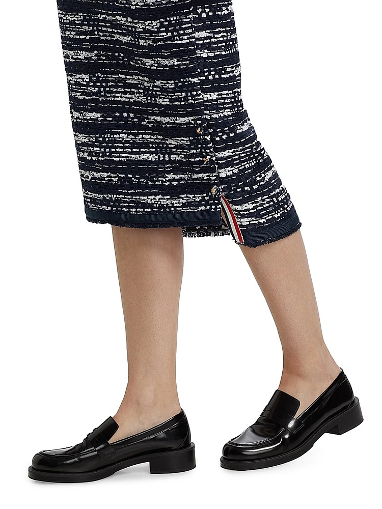 Melangè Tweed Pencil Skirt