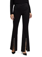 Rhinestone Stretch Boot-Cut Pants