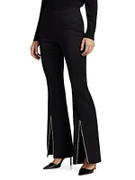 Rhinestone Stretch Boot-Cut Pants