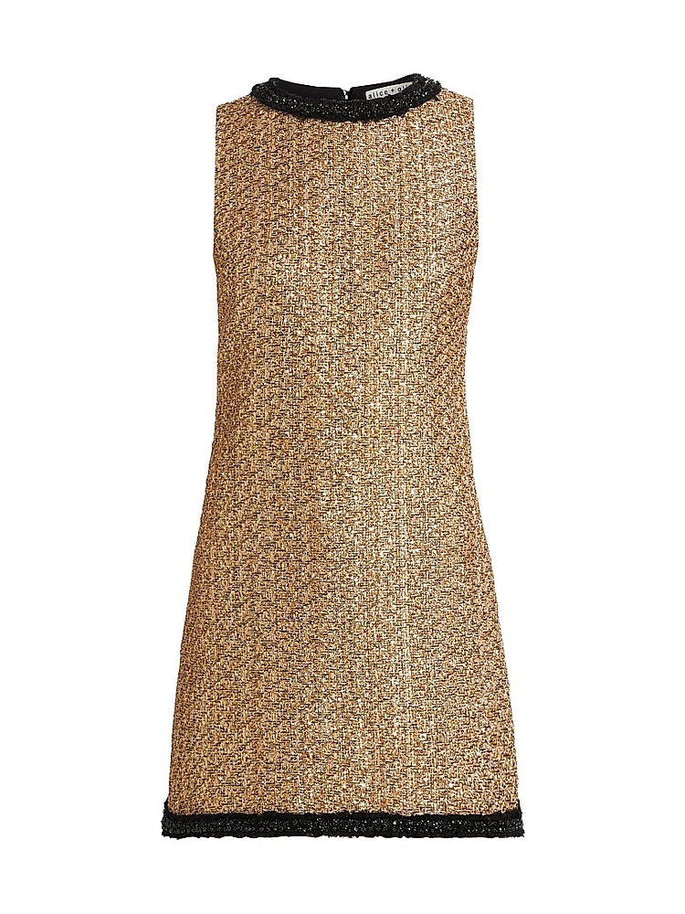 Clyde Metallic Tweed A-Line Minidress