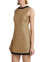 Clyde Metallic Tweed A-Line Minidress