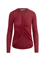 Ruched Alpaca-Blend Sweater