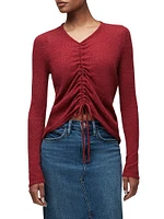 Ruched Alpaca-Blend Sweater