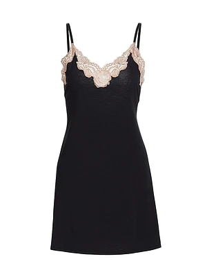 Imagine Lace Jersey Slip Minidress