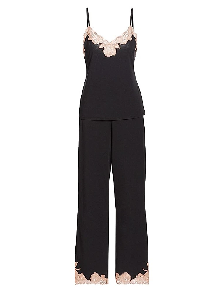 Imagine Lace-Jersey Pajamas