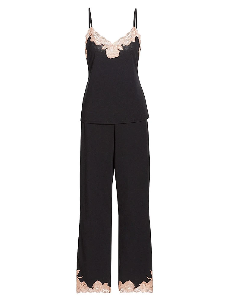 Imagine Lace-Jersey Pajamas