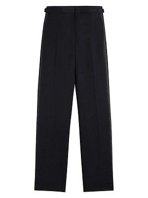 Fitted Tailored Pants with Satin Bands