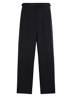 Fitted Tailored Pants with Satin Bands