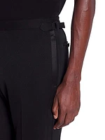 Fitted Tailored Pants with Satin Bands
