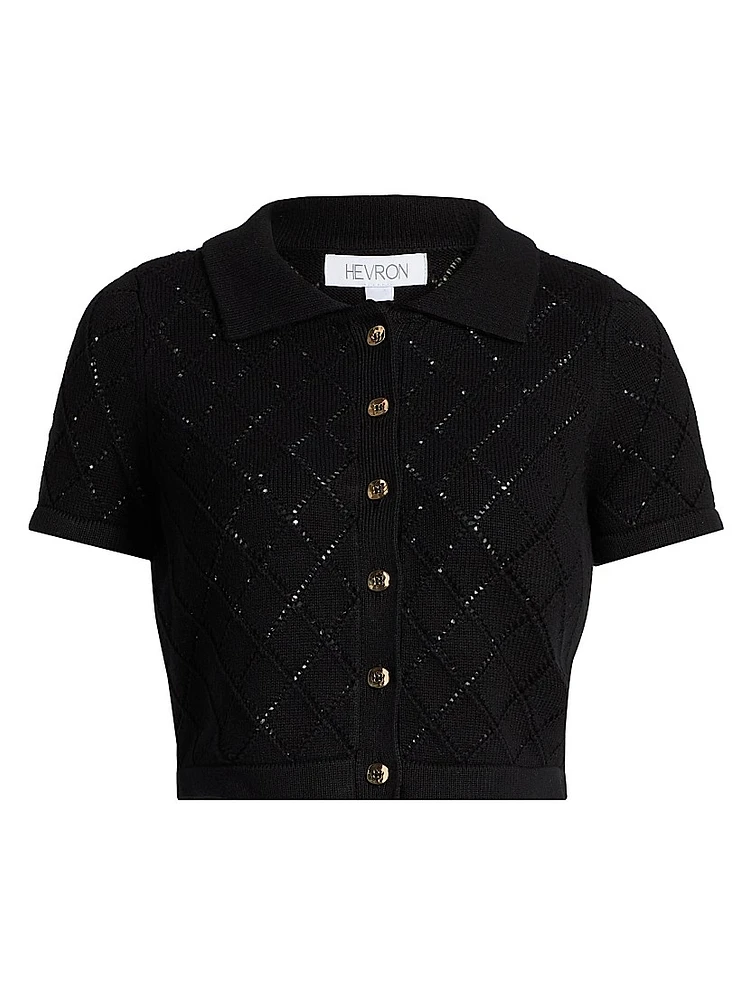 Arlet Diamond Pointelle Cardigan