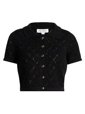 Arlet Diamond Pointelle Cardigan