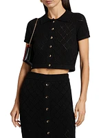 Arlet Diamond Pointelle Cardigan