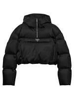 Re-Nylon Cropped Down Jacket